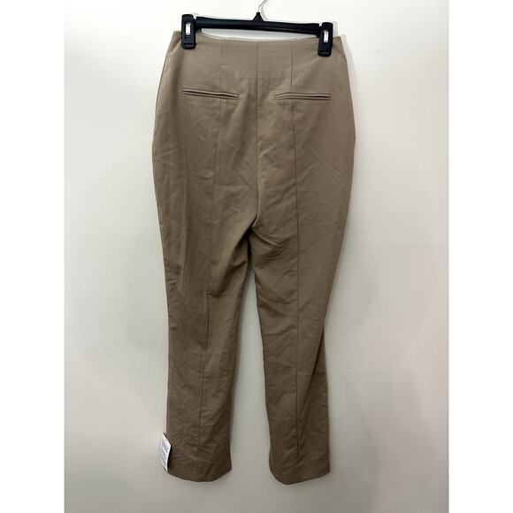 Topshop Women's Tan./Beige Front Seam Slit Ankle Pants 6 NWT - Picture 5 of 10